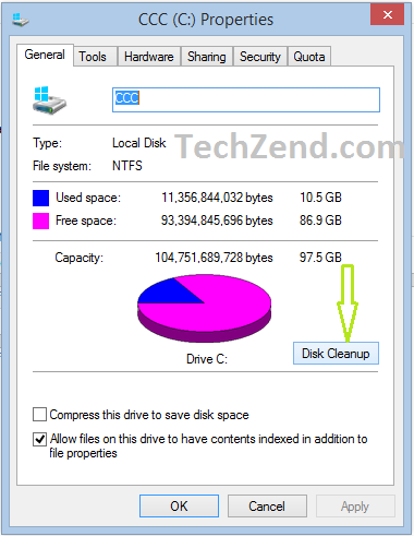 Disk Cleanup to Remove Old Windows