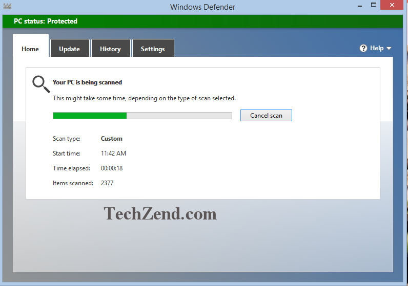 Windows Defender Scanning Files and Folders 4
