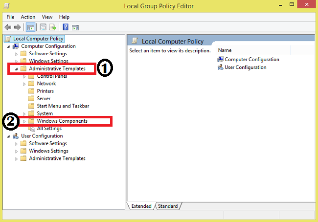 Local Group Policy Editor [Administrative Templates]