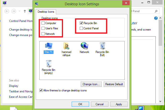 Desktop Icon Settings