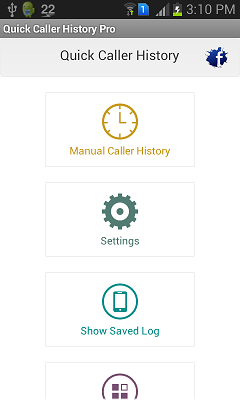 Settings [Quick Caller History]