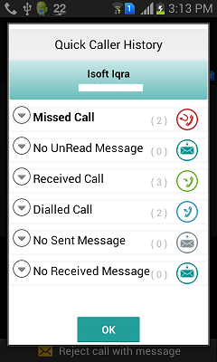 Call and SMS Logs of Caller