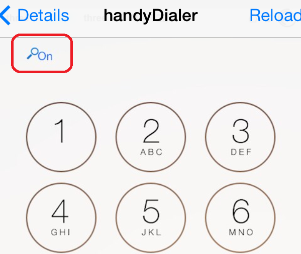 Search Contacts iOS Dialpad