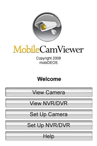 MobileCamViewer iOS app
