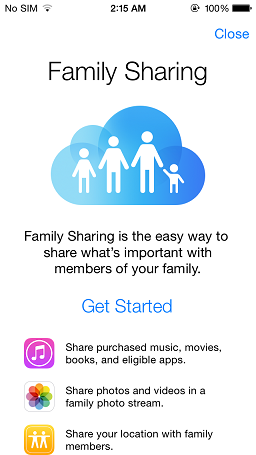 Family Sharing - iOS 8